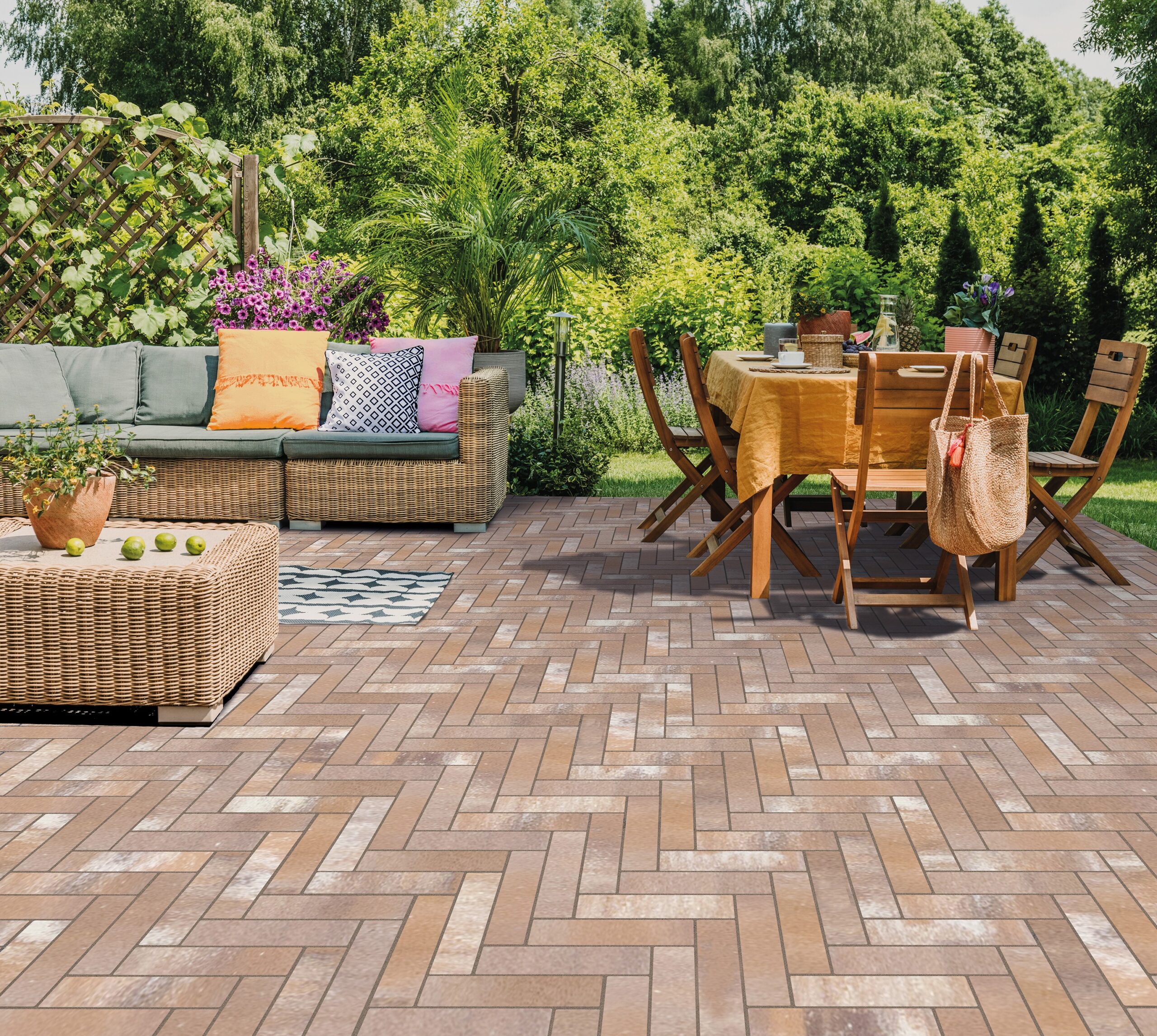 618211177 Semmelrock Parcetto 40x10x8cm cappucino 7.68m2/pal