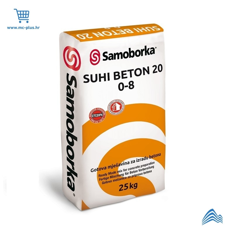 28040496* Samoborka suhi beton MB20 0-8mm 25/1 1.500 kg/pal vr