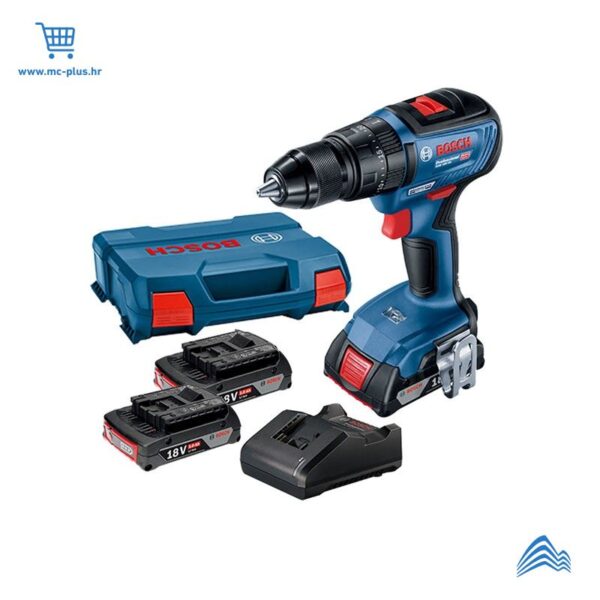 06019H5121 Bosch GSB 18 V-50  aku udarna bušilica, 3x2Ah, kov