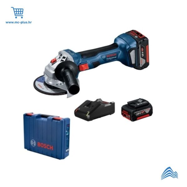 06019H9021 Bosch GWS 180-Li125mm aku kutna brusilica, 2x4Ah, kofer