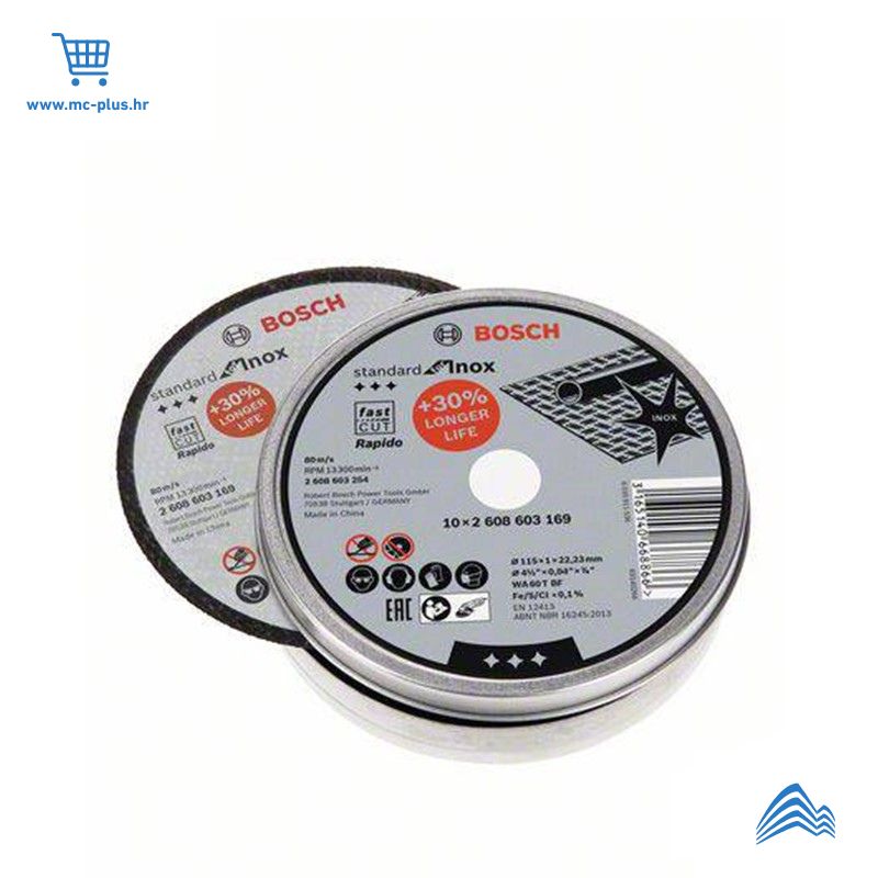 2608603254 Bosch rezna ploča inox 115mm,10/1