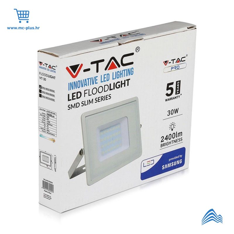 405 Reflektor 30W LED SMD Samsung čip bijelo kučište 6400K - 5 godina garancije