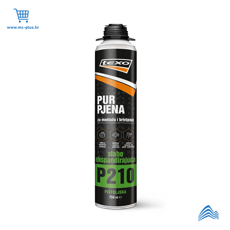 TX-PUR-04 Texo pur pjena slabo ekspandirajuća pištoljska 750ml,P210