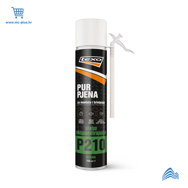 TX-PUR-04R Texo pur pjena slabo ekspandirajuća ručna 750ml,P210